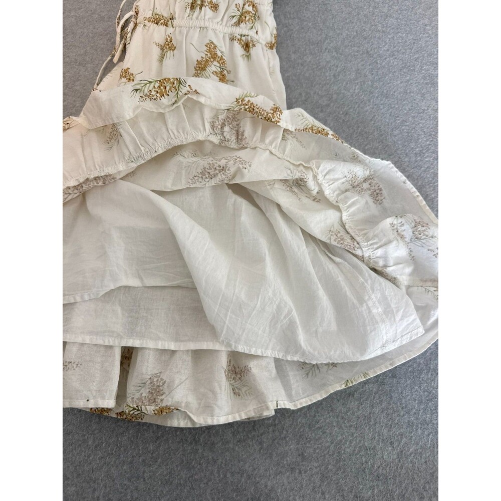 Sabo Skirt Floral Mini Dress Small Ruffled Tiered Babydoll Summer Lined Size S - Picture 10 of 11